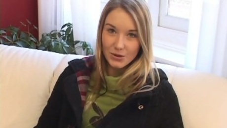 Naughtslips her fingers inside her tight pussy