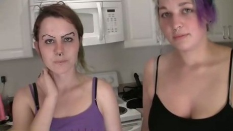 Horny ladies drink loads of piss in lesbian scene