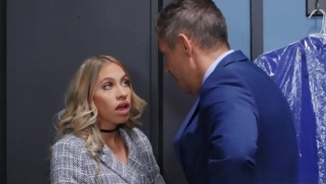 Khloe Kapri & Mick Blue make out in the office